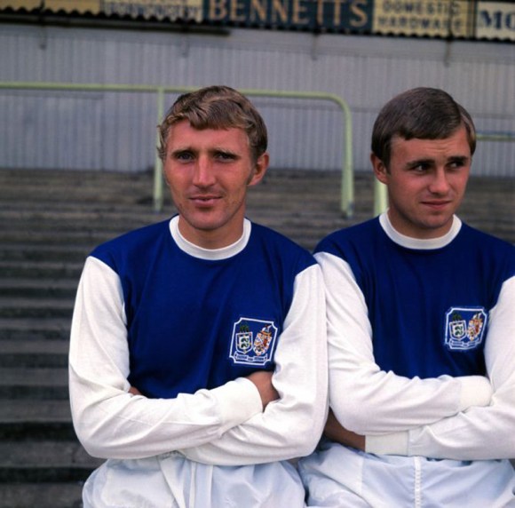 Posing with Bob Fuller, an Albion reserve