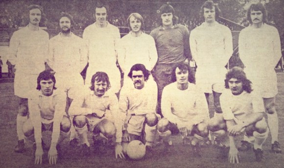 Back row: Colin Woffinden, Dave Sargent, Russell Perkins, Dave Bassett, Gary Bloom, David Donaldson, Chris Lambert. Front row: Billy Edwards, Dave Morris, Bob Wingate, Clive Foskett, Willie Smith.